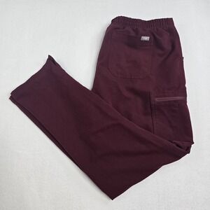 FIGS Women's Scrub Pants Large Burgundy Yola Technical Collection Skinny Medical
